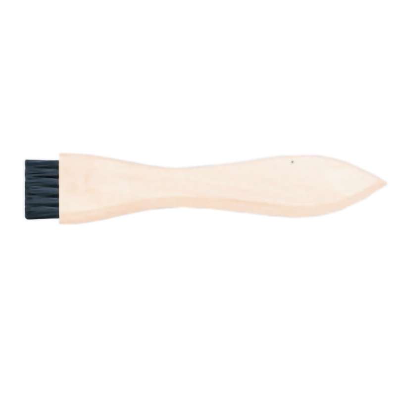 Applicator Brush,Nylon 1/2", 0.012" Bristle, Wood 4-15/16" Handle, 2x6 Row